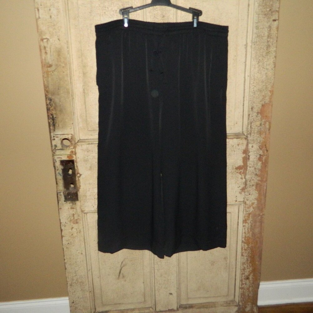 Vince Camuto Wide Leg Elastic Waist Drawstring Capri Pants Sz 2X (VV-14)